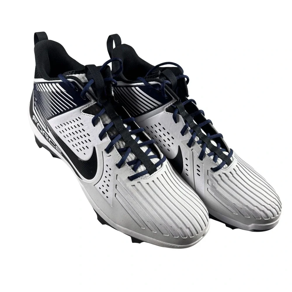 Nike Force Savage Shark 2 Football Cleats Mens 18 White Navy DA5453-105